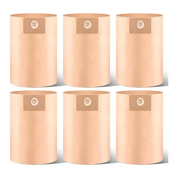 6 штук фильтровальных мешков 19-3100 для сухих пылесосов Stanley объемом 5-6 галлонов Одноразовые и многоразовые бумажные мешки для пыли