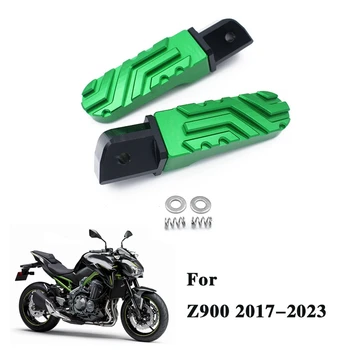 Подножки Для Ног Заднего Пассажира, Педали, Черно-Зеленые Аксессуары Для Мотоциклов Kawasaki Z900 Z650 2017-2023 Z750 Z800