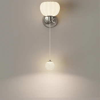 Тыквенный кремовый ветровой настенный светильник прикроватная тумбочка для спальни 2023 новый стиль стены Bauhaus защита глаз стена детской комнаты