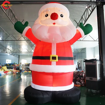Бесплатная доставка 13-футового портативного надувного Санта-Клауса из ткани Оксфорд для рождественской рекламы с воздуходувкой